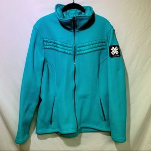 Spyder Jacket - Teal with Retro Design - Size XL